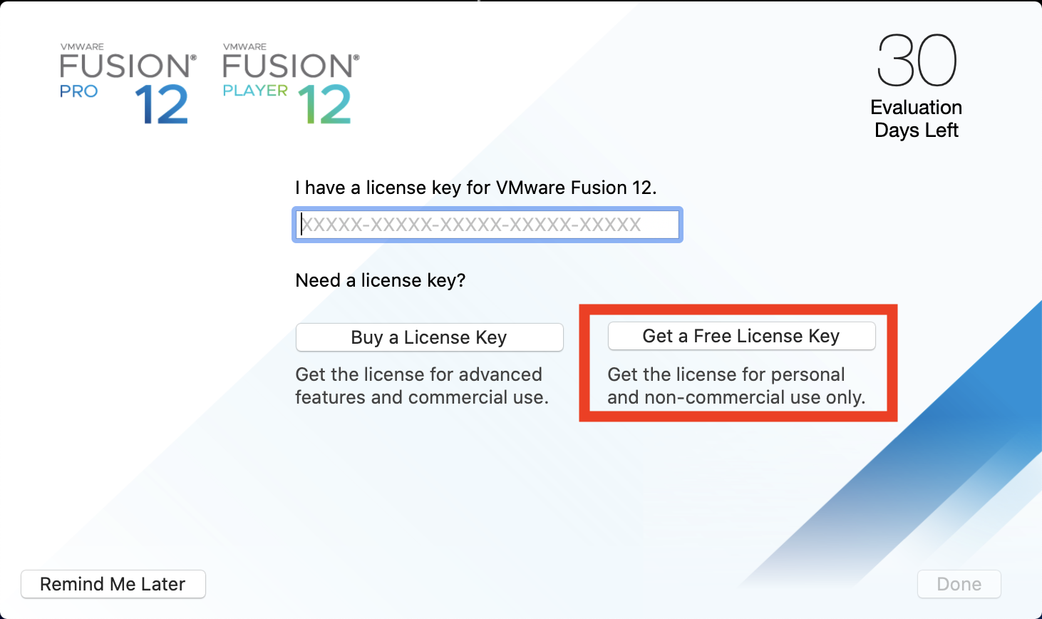 is there a free version of vmware fusion for mac